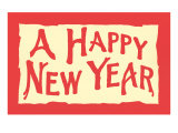 A Happy New Year  Red Letters