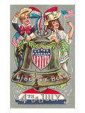 4th of July  Children with Liberty Bell