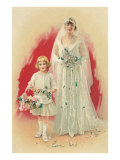 Victorian Bride and Flower Girl