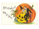 Halloween Greetings  Couple at Party
