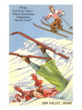 Sun Valley  Idaho  Cartoon Skiers
