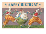Three Old-Fashioned Clowns