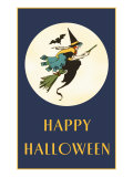 Happy Halloween  Witch on Broom