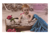 Happy New Year  Baby in Log