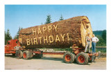 Happy Birthday on Giant Log