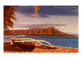 Outrigger on Beach by Diamond Head  Hawaii
