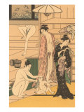 Japanese Woodblock  Public Baths