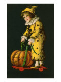 Halloween  Little Clown and Pumpkin