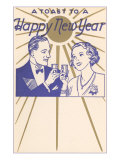 A Toast to a Happy New Year  Couple