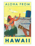 Aloha from Hawaii  Hawaiian Girls Greeting Cruise Ship