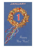 Happy New Year  Wreath