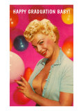 Happy Graduation Baby  Blonde with Balloons