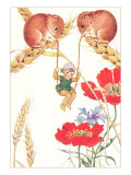 Elf Swinging on Mouse Tales