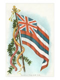 Hawaiian Flag and Leis