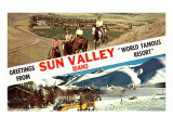 Greetings from Sun Valley  Idaho  Horses  Snow