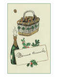 Bonne Annee  Champagne and Basket