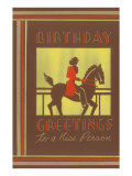 Birthday Greetings to a Nice Person  Equestrian