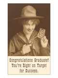 Congratulations Graduate  Cowgirl with Pistol