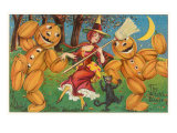 The Witch's Dance  Jack O'Lanterns  Cat