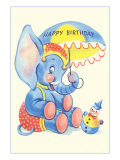 Happy Birthday  Elephant and Clown