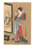 Geisha Fixing Hairdo