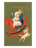 Children on Rocking Horse