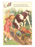 Calf  Little Girl with Vegetable Cart