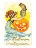Halloween  Girl with Mirror