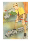 Boy with Model Train