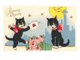 French Black Cats  Bonne Annee