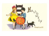 Halloween  Children with Jack O'Lantern