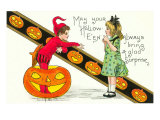 Halloween  Children with Jack O'Lantern