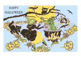 Happy Halloween  Witch Conjuring Spirit