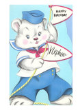 Happy Birthday Nephew  Bear in Sailor Suit