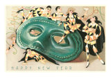 Harlequins with Giant Mask
