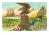 4th of July Greetings  Liberty Bell  Etc