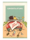 Congratulations  Just Married  Back of Car