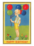 Little Girl with Balloons