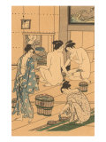 Japanese Woodblock  Public Baths