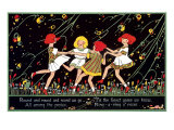 Girls Playing Ring Around Rosy