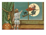 Strange Sights Are Seen on Halloween  Witch from Window
