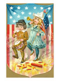 4th of July  Children with Bugle and Drum