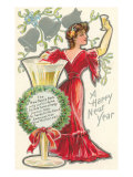 Happy New Year  Victorian Lady  Poem