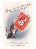 Cute Cartoon Creature with Stamp