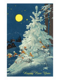 Snow-Covered Pine Tree