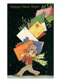 Little Boy Carrying Letters