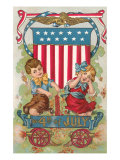 Fourth of July  Children with Firecrackers