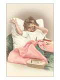 Girl Waking with Toys
