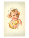 Little Girl with Teddy Bear