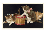 Kittens with Drum